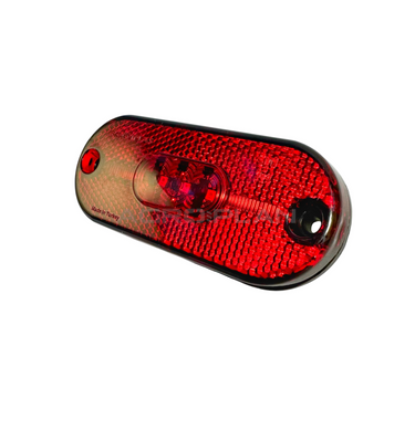 Світлодіодний габаритний LED ліхтар червоний 12-24V 3 діоди | ГК-112, вигляд збоку