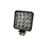 Світлодіодна LED фара Мini 48W 16 діодів + стробоскоп | (8.5 х 8.5 см) | ФЛ-094, вигляд спереду