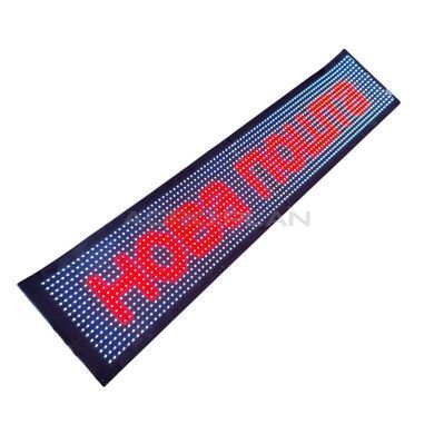 Світлодіодна LED-панель EVERLED Vision FX 900&times;190 мм &mdash; вигляд збоку, гнучкий корпус, тонкий профіль, монтаж на скло авто