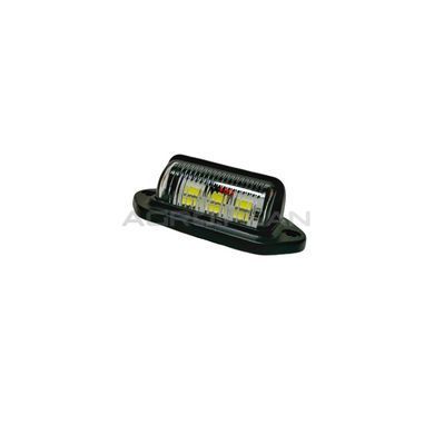 Підсвітка номеру Mini 6 діодів 12-24V вигляд збоку
