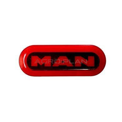 Овальний червоний габарит у стилі MAN з неоновим ефектом 12/24V