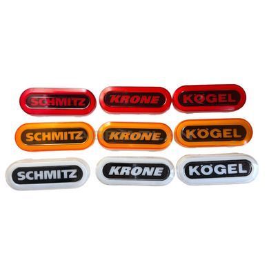 Прямокутний неоновий LED габаритний ліхтар KOGEL червоний, загальний вигляд.