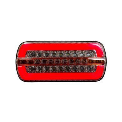 Задній світлодіодний ліхтар NEON 12&ndash;24V 22&times;10 см, вигляд спереду.